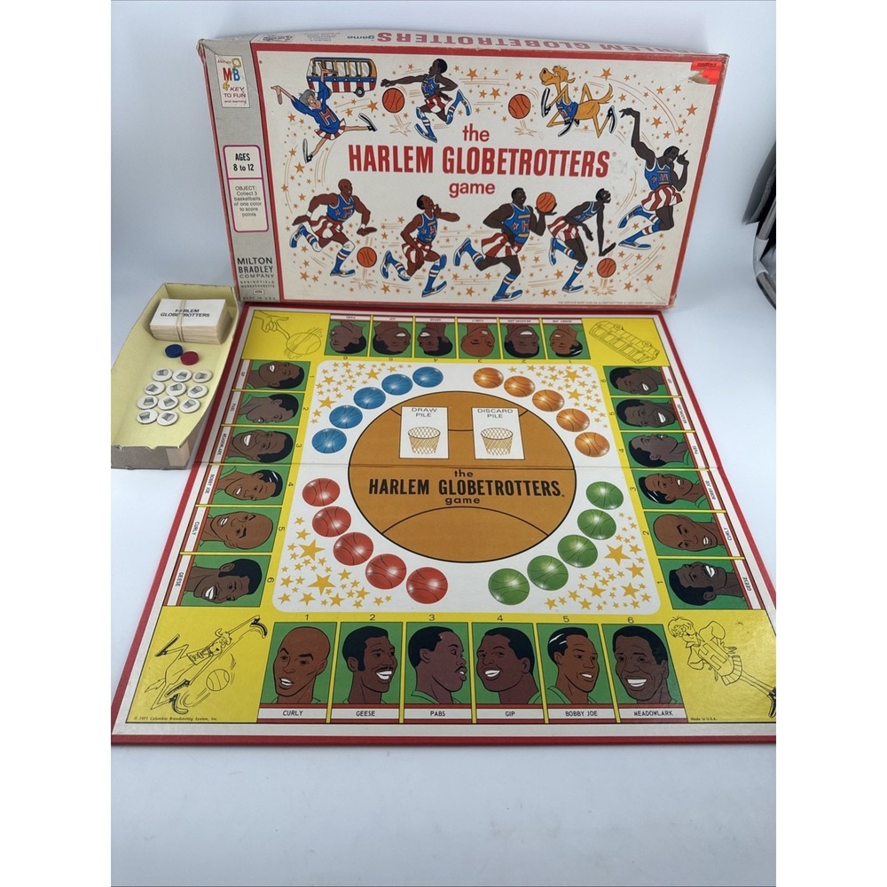 The Harlem Globetrotters Board Game 1971‎ Milton Bradley Basketball Game Night